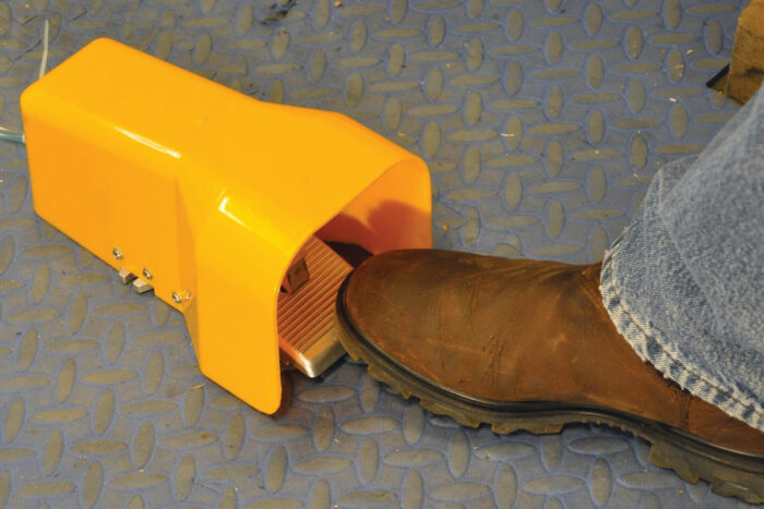 Handy foot switch. The All-In-One system includes a foot switch that lets you work hands-free with the pump in clamping mode, which holds workpieces for routing and other tasks.